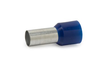 Preview: Hilpress Aderendhülsen 16 mm² isoliert blau Hülse 12 mm Kupfer verzinnt 16,0N 100 Stück